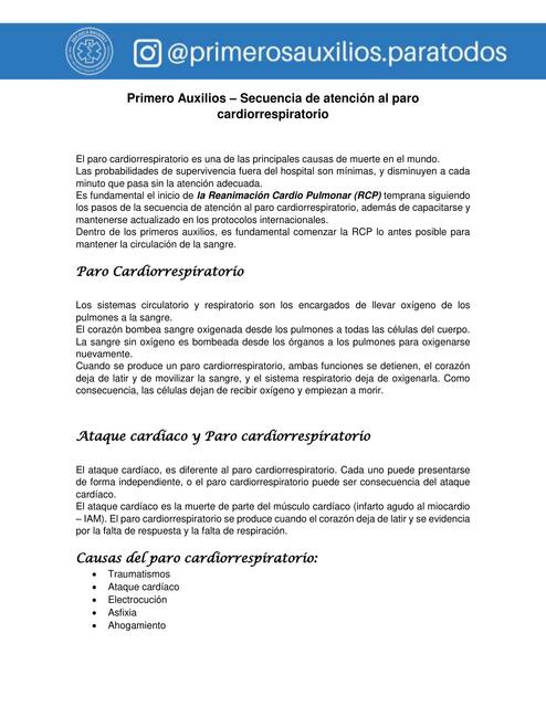 4 Secuencia de atención al paro cardiorrespiratori