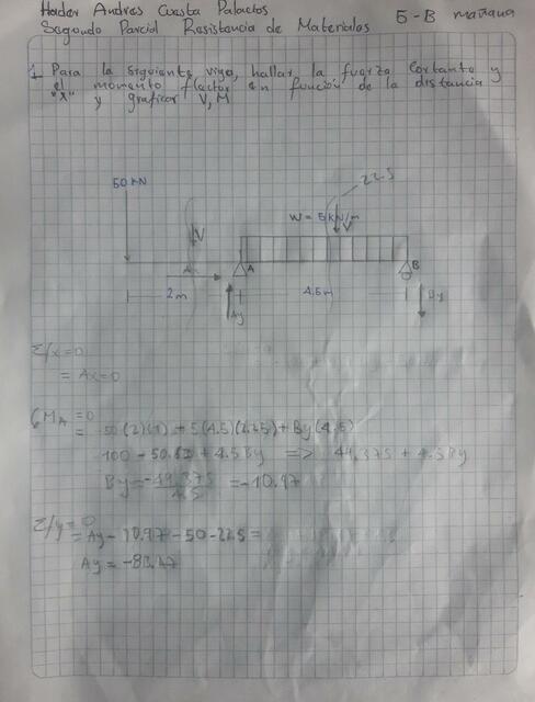 Segundo Parcial Resistencia de Materiales