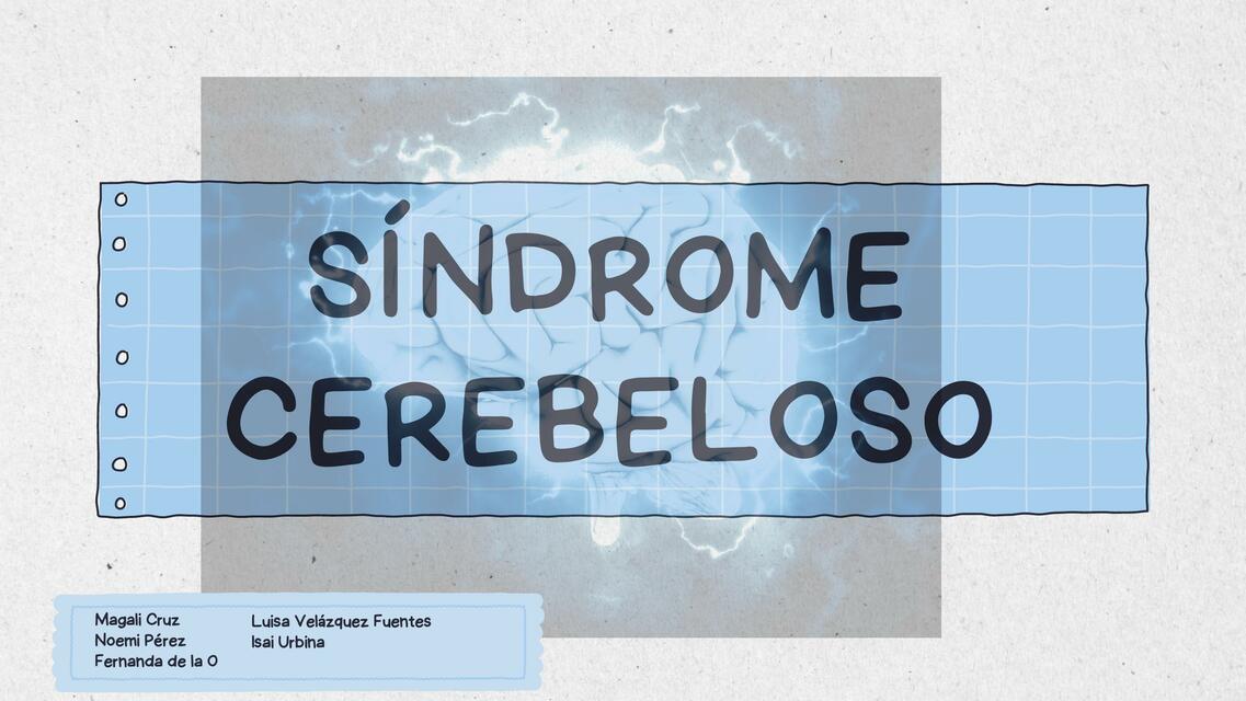 Síndrome cerebeloso