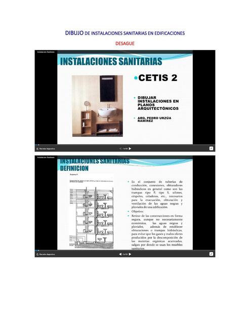 Dibujo de instalaciones sanitarias en edificaciones 