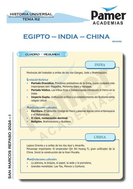 Egipto- India- China 