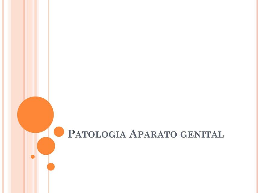 Patologia Aparato genital