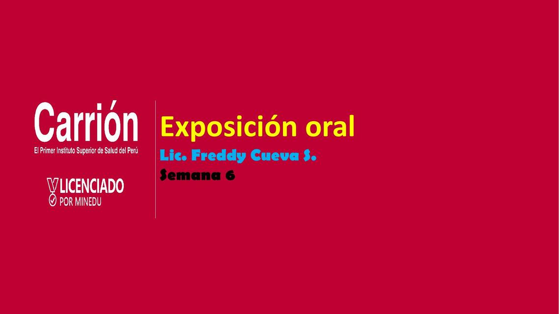 Exposición Oral 