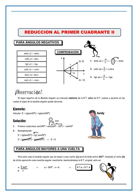 Problemas de Reducción al Primer Cuadrante II