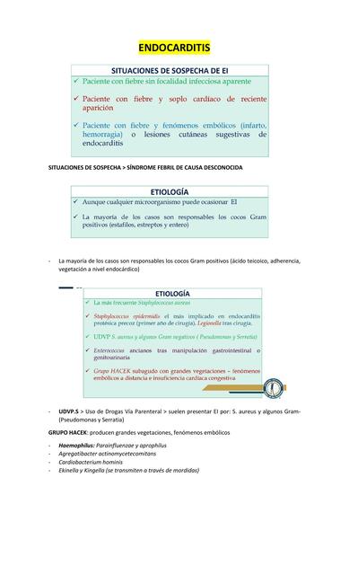 Endocarditis meningitis sepsis 