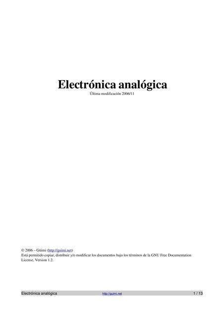 Electrónica analógica 