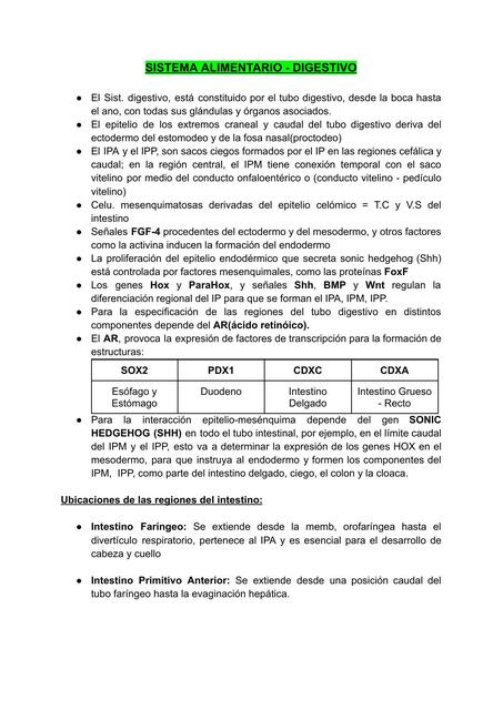 Sistema alimentario-digestivo 