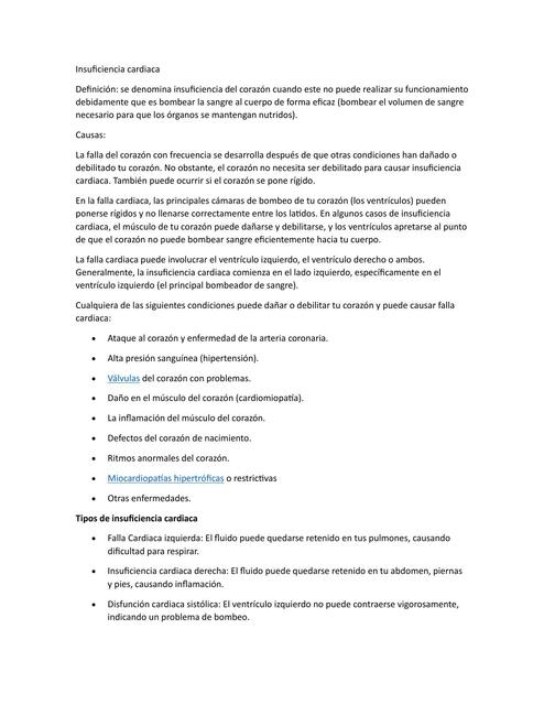 Insuficiencia Cardiaca