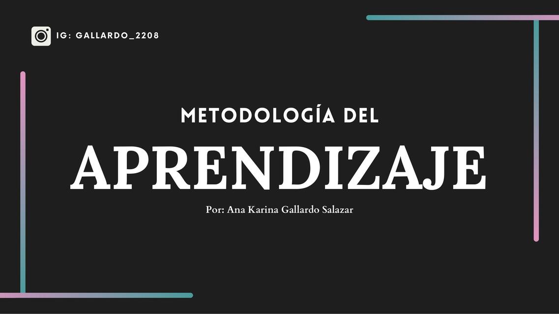 Metodología del Aprendizaje