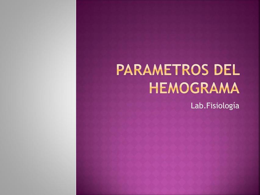 Parametros del Hemograma