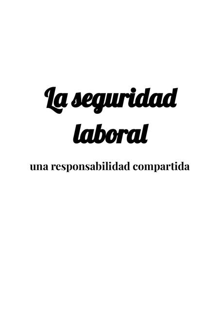 La seguridad laboral