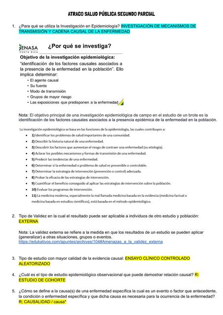 Atraco Salud Pública Segundo Parcial 