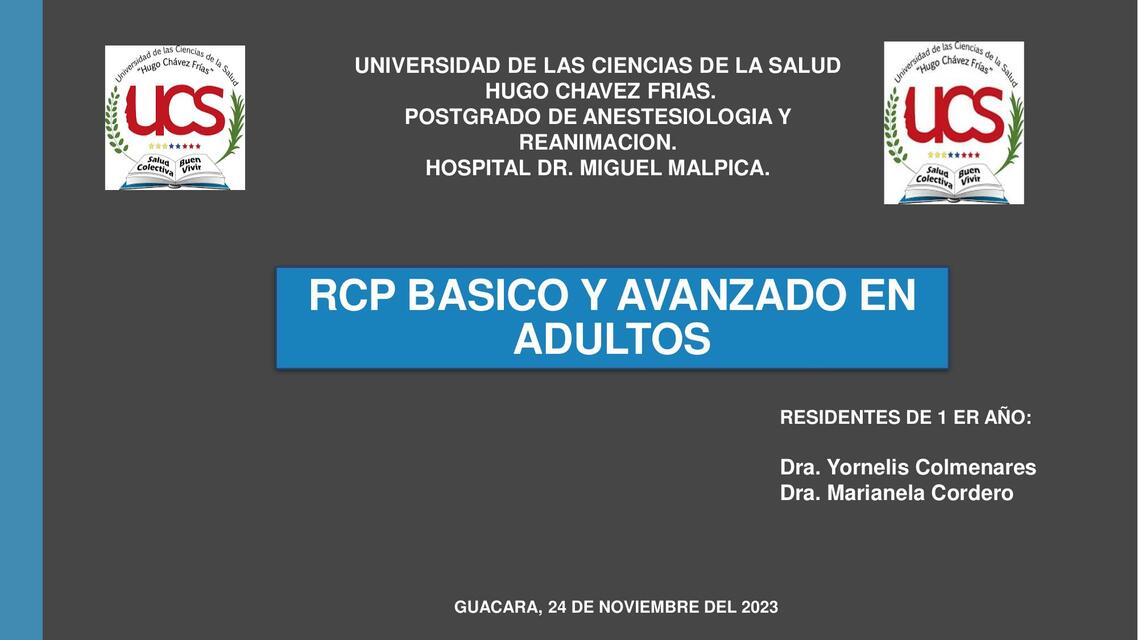 RCP Básico y Avanzado en Adultos 