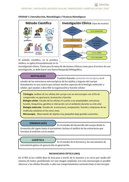 Introducción, Metodología y Técnicas Histológicas