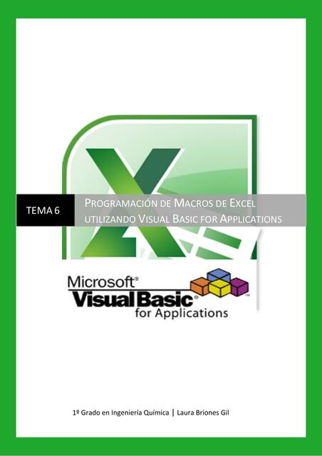 Programación de Macros de Excel utilizando VBA