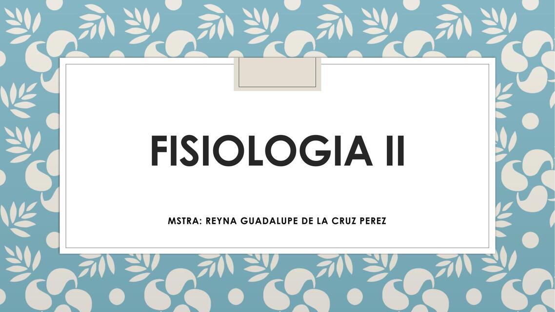 Fisiología II 