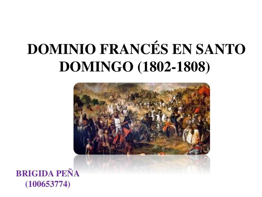 Dominio francés en santo domingo (1802-1808) 