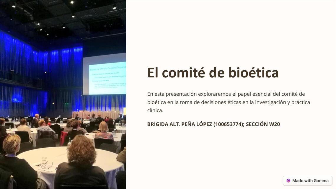 El comité de bioética  