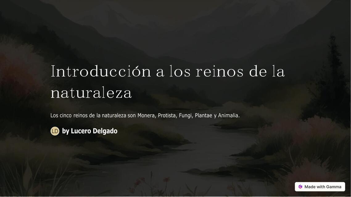 Introduccion a los reinos de la naturaleza