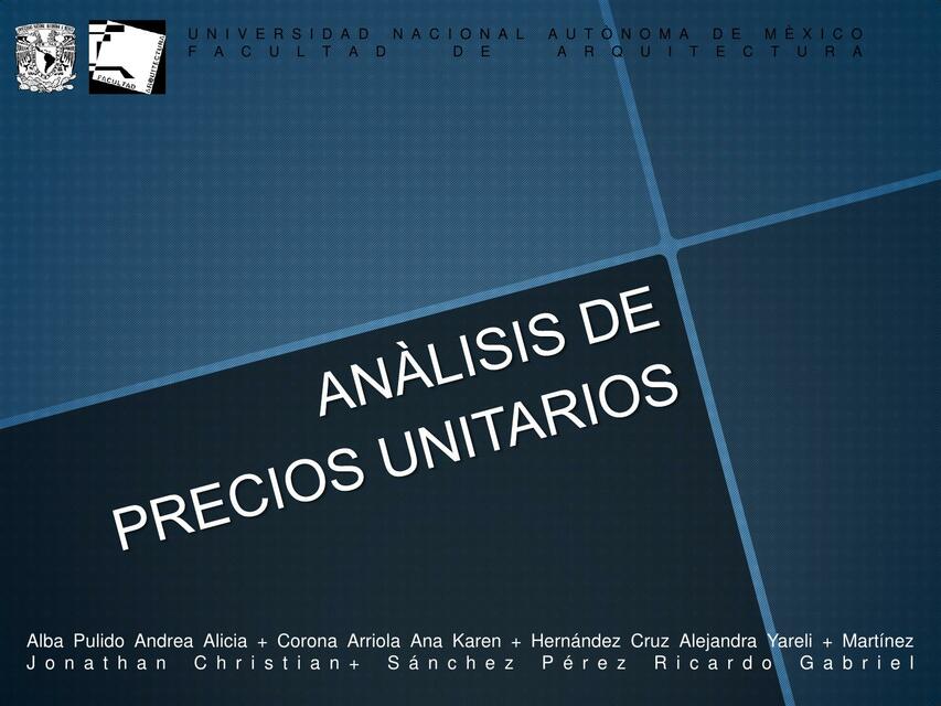 Analisis de precios unitarios