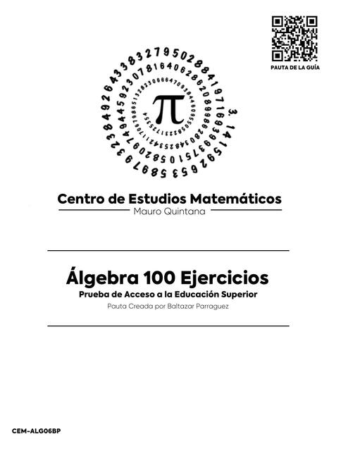 Álgebra 100 Ejercicios