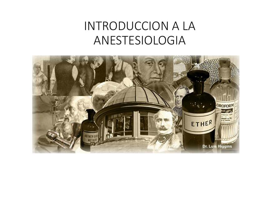 Introducción a la anestesiologia 