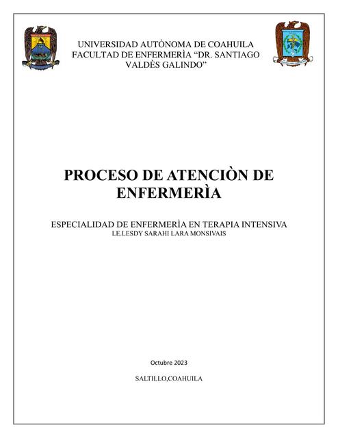 Proceso de Atención de Enfermería 