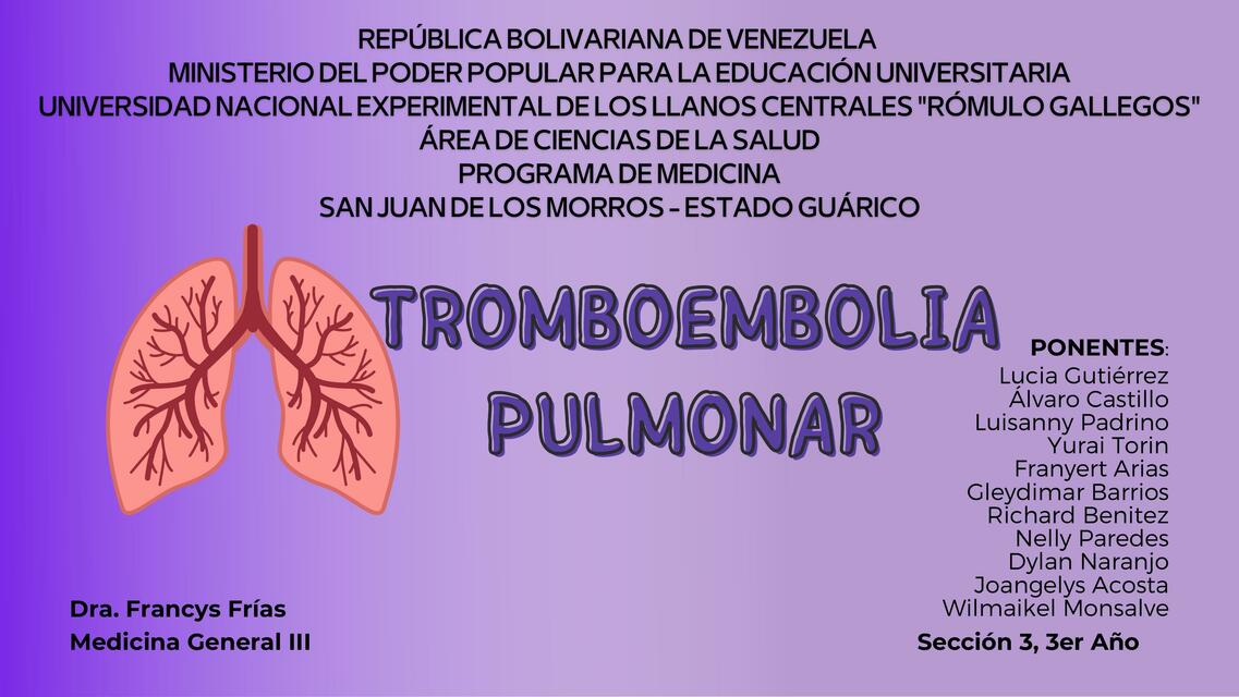 Tromboembolismo Pulmonar