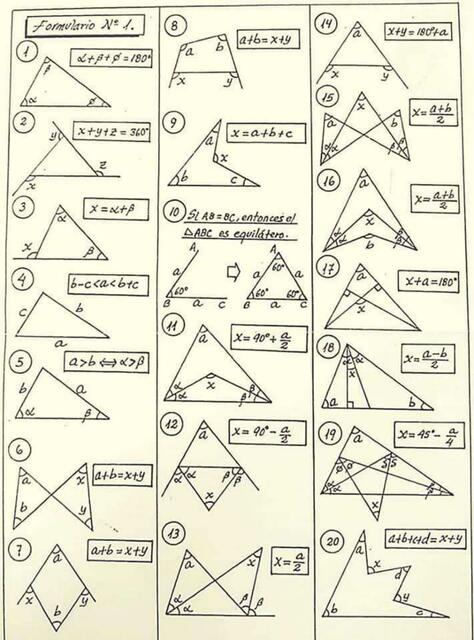 Formulario geometría