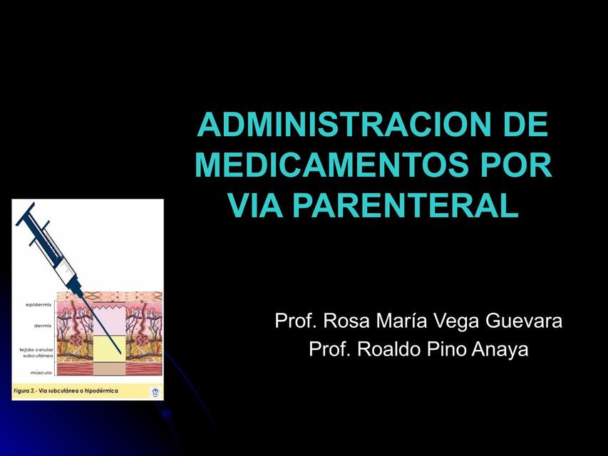 Administración de medicamentos por vía parenteral   