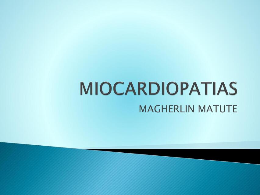 Miocardiopatías 