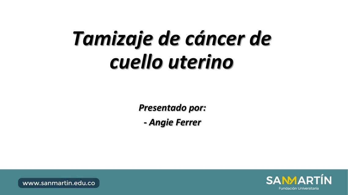 Cancer de cuello uterino