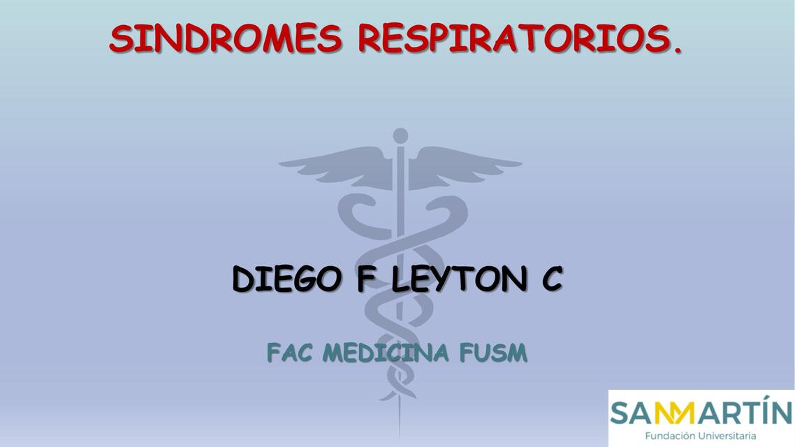 Síndrome respiratorios   