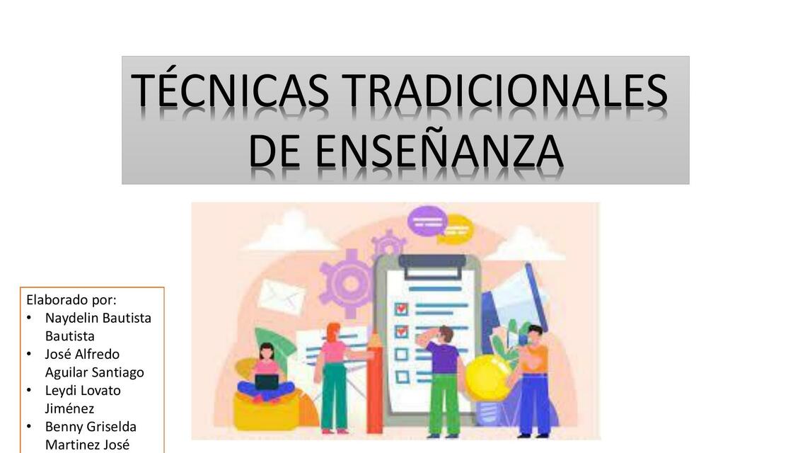 Técnicas Tradicionales de Enseñanza 