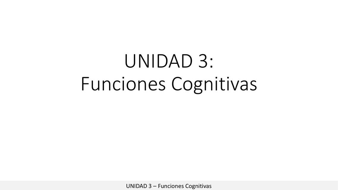 Funciones Cognitivas