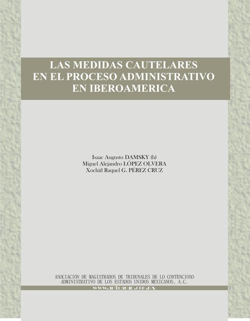 LAS MEDIDAS CAUTELARES EN EL PROCESO ADMINISTRATIVO EN IBEROAMERICA