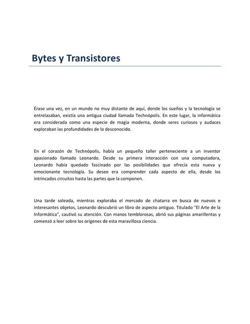 Bytes y Transistores 