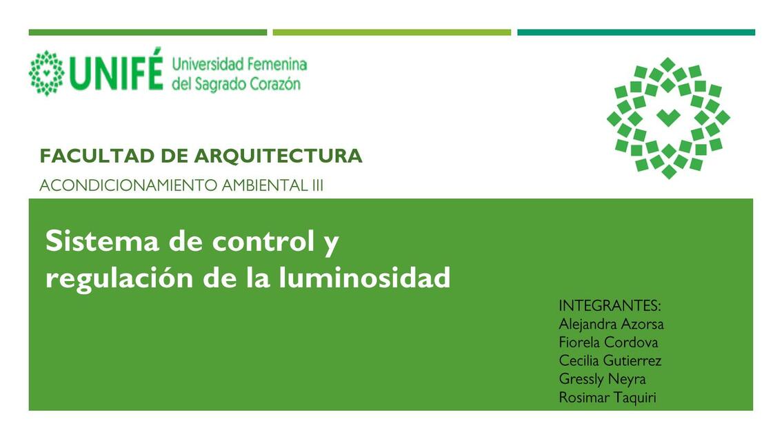 Sistema de control y regulación de la luminosidad