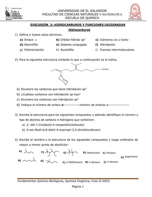 Guias para resolver de quimica organica 3