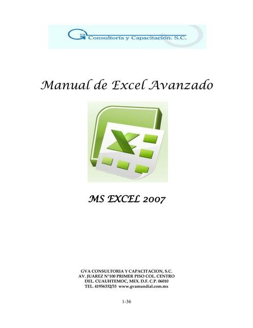 Manual de Excel Avanzado