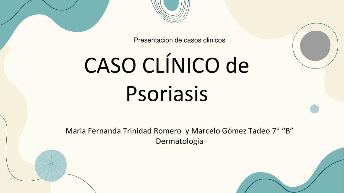 Caso clínico de Psoriasis