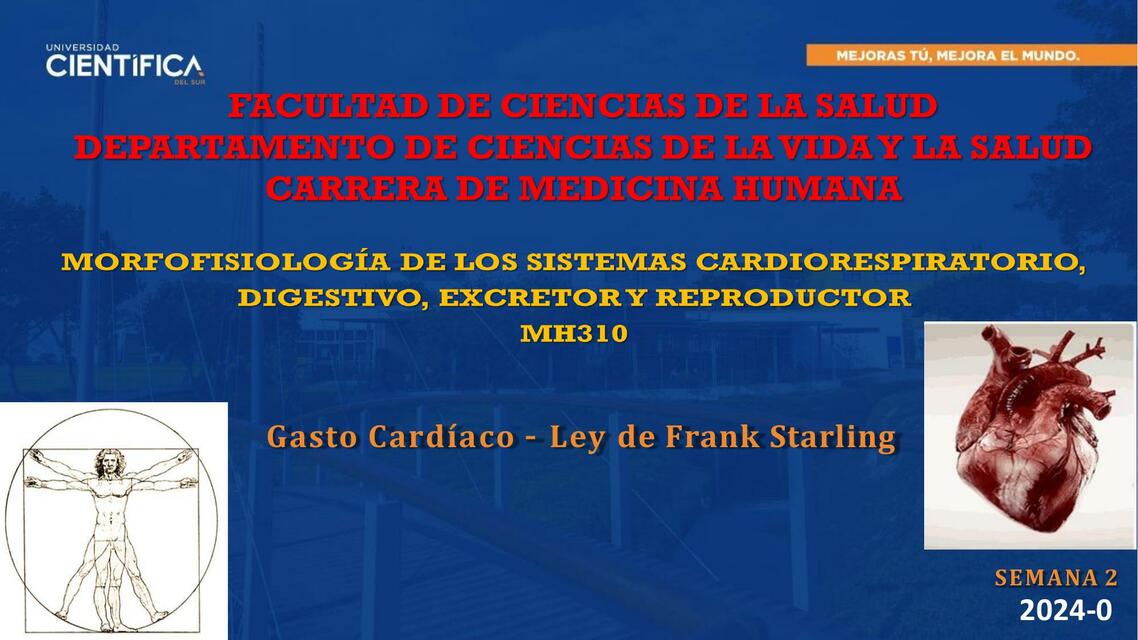 Gasto Cardíaco – Ley de Frank Starling