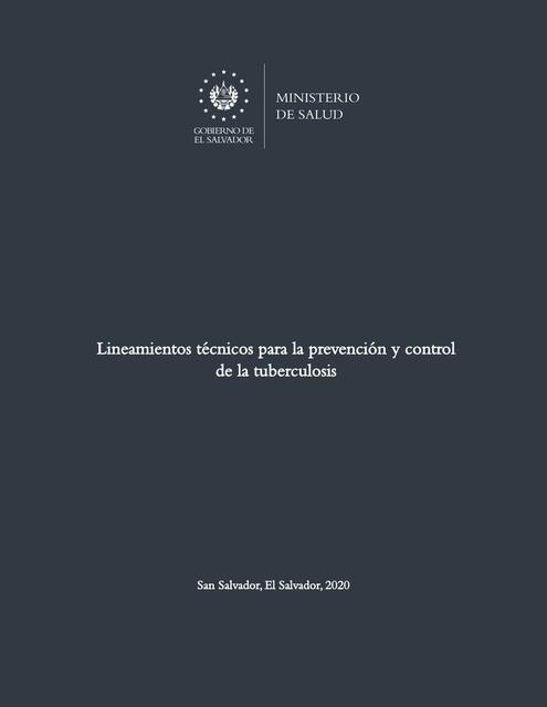 Lineamientos Técnicos para la Prevención y Control de la Tuberculosis 