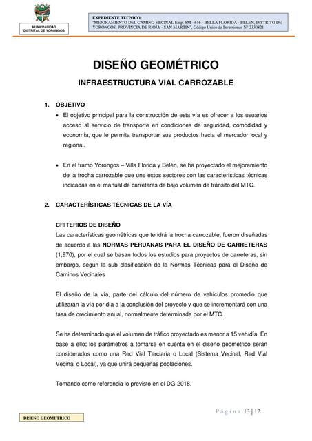 Diseño Geométrico Infraestructura Vial Carrozable 