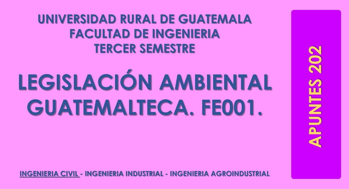 Legislación ambiental guatemalteca