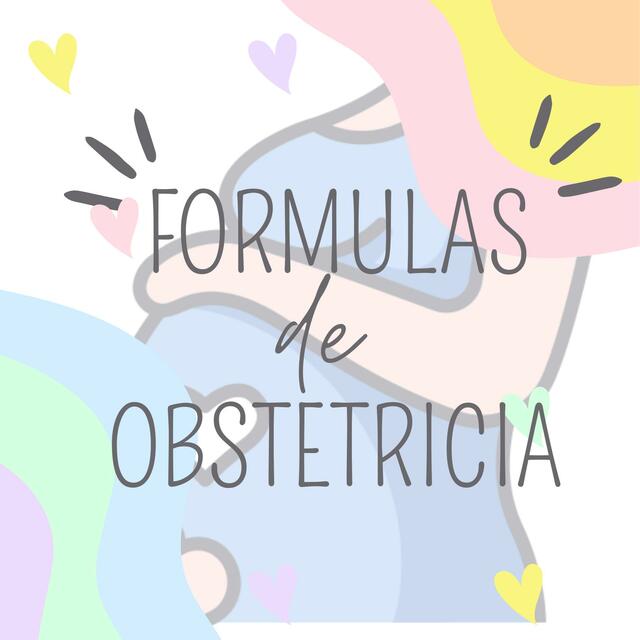 Fórmulas de obstetricia 