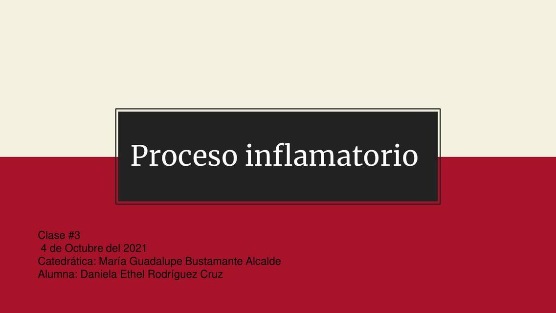 Proceso inflamatorio