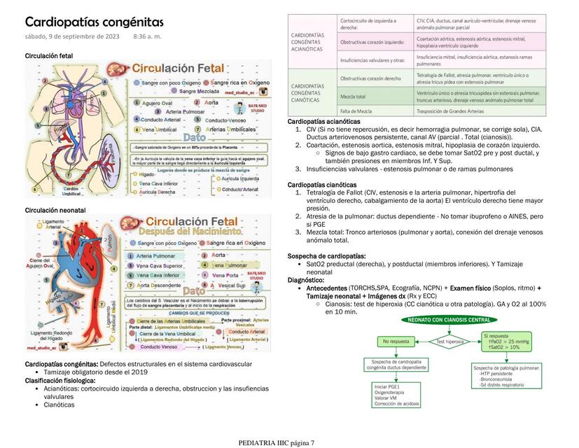 Cardiopatías congénitas en Pediatría 