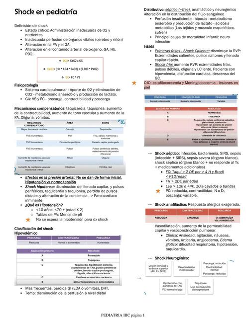 Shock en Pediatría 