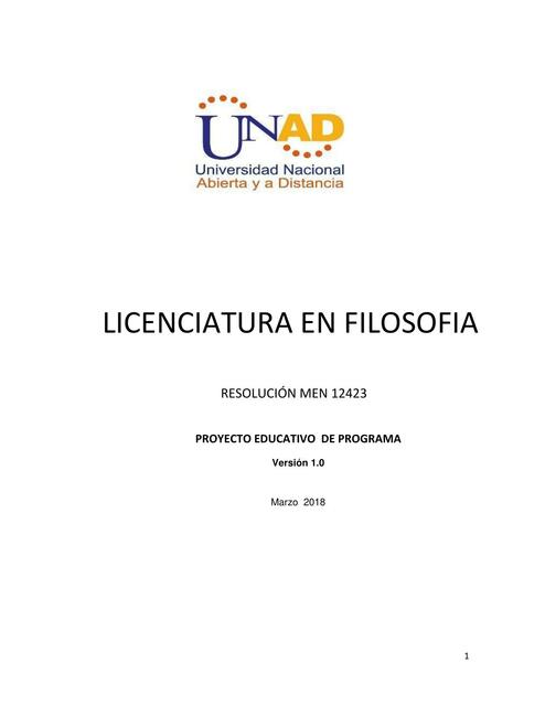 Licenciatura en Filosofía